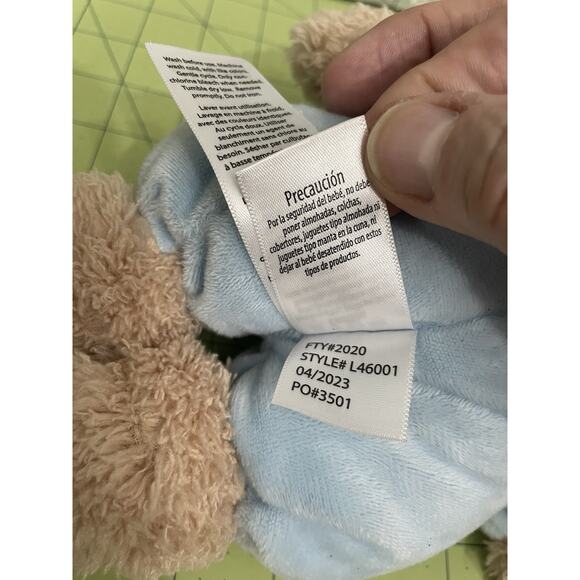 Little Me Baby Boy Blue 9" Plush Welcome To The World Bear With Rattle - Picture 6 of 6